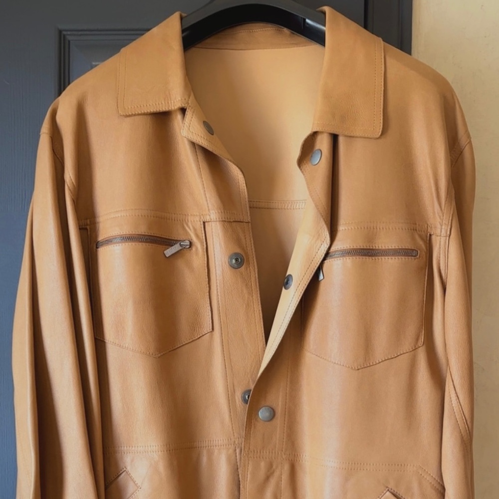 ZEGNA Men's Reversible Leather Jacket NWOT